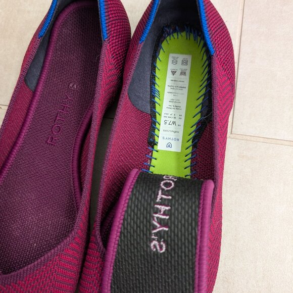 Rothy's The Point Cabernet Herringbone Size 7.5 - Picture 4 of 4